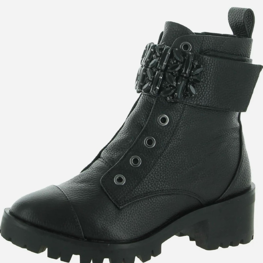 Karl Lagerfeld Black Combat Boots